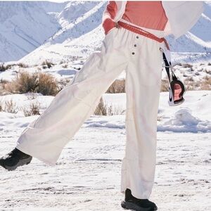 NWOT Free People Movement Pregame Printed Wide-Leg Pants Size S